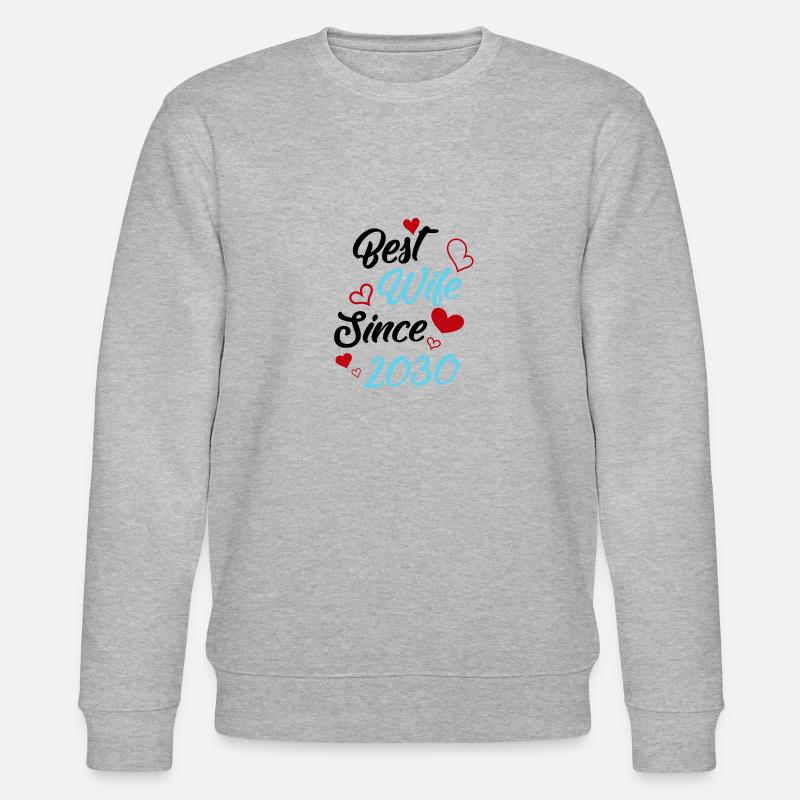 Jubiläums-Trauzeugin seit 2030 Hochzeit - Stanley/Stella Unisex Bio-Sweatshirt CHANGER  - Grau meliert