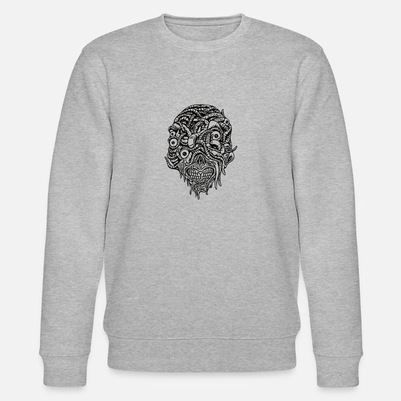 Zombie Kopf - Stanley/Stella Unisex Bio-Sweatshirt CHANGER  - Grau meliert
