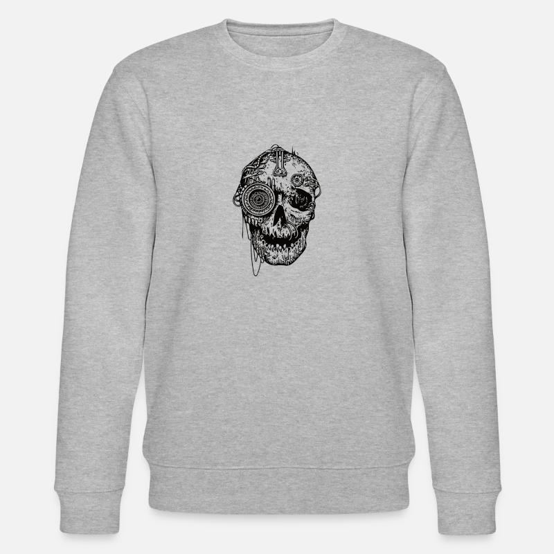 Zombie Head - Stanley/Stella CHANGER Unisex Organic Sweatshirt - heather grey
