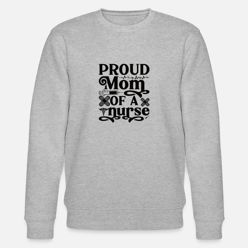 Stolze Mutter einer Krankenschwester - Stanley/Stella Unisex Bio-Sweatshirt CHANGER  - Grau meliert
