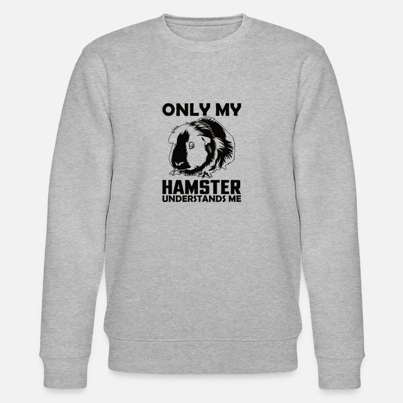 Hamster Liebhaber Hamster Geschenk - Stanley/Stella Unisex Bio-Sweatshirt CHANGER  - Grau meliert