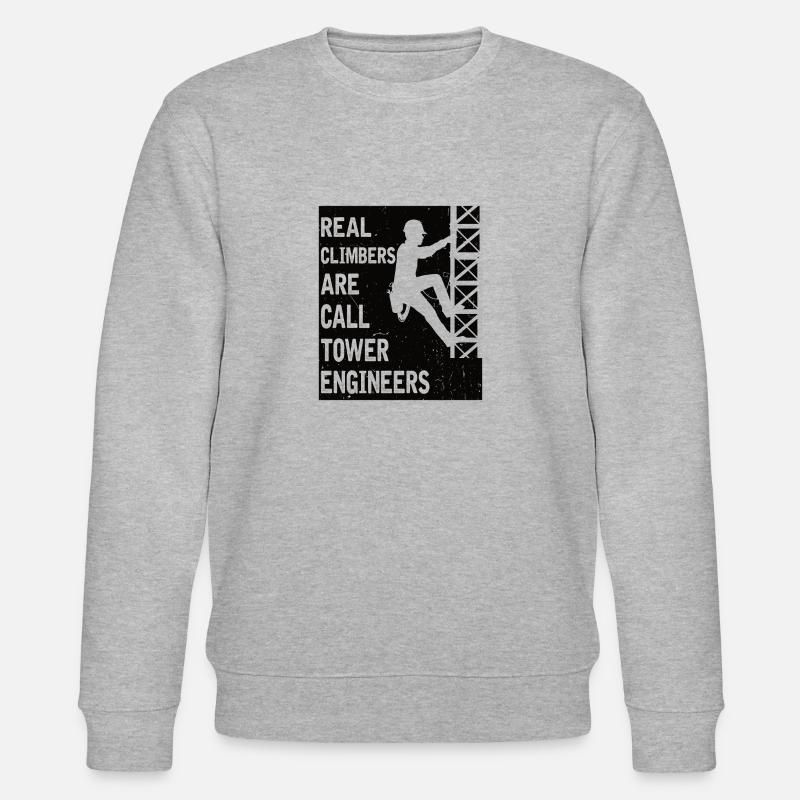 Leitungsmonteur Tower Engineer Freileitung Beruf - Stanley/Stella Unisex Bio-Sweatshirt CHANGER - Grau meliert
