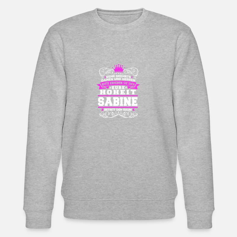 Eure Hoheit - Sabine - Stanley/Stella Unisex Bio-Sweatshirt CHANGER  - Grau meliert