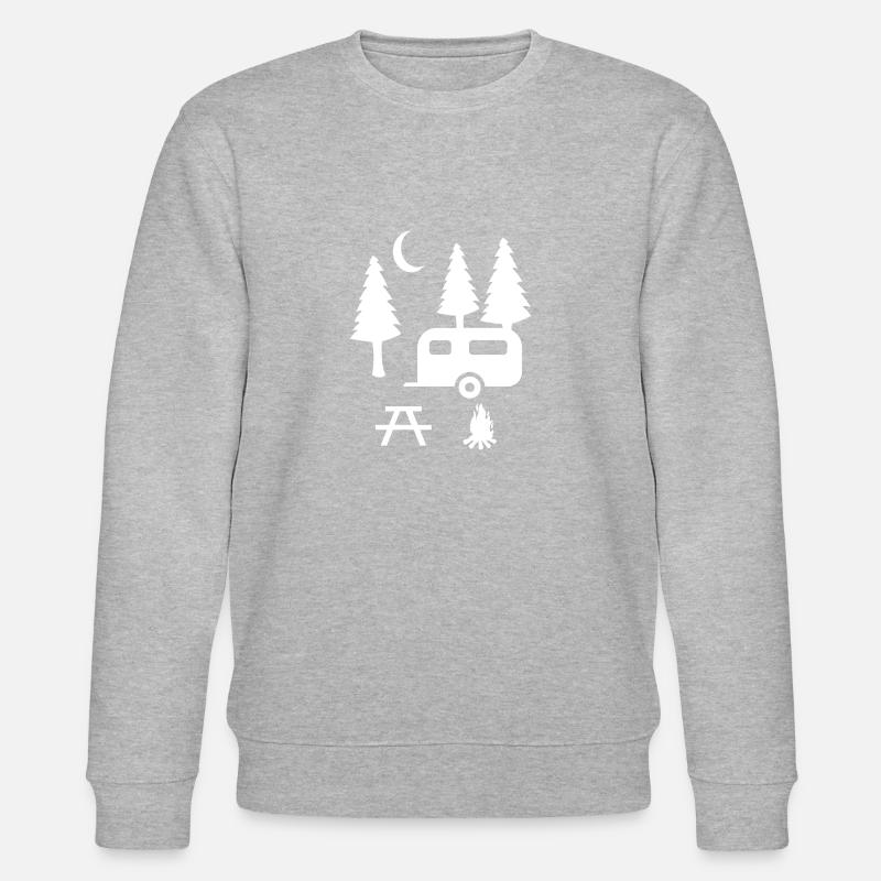 Camping Wohnwagen - Stanley/Stella Unisex Bio-Sweatshirt CHANGER  - Grau meliert