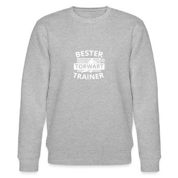 Bester Torwart Trainer Fußball Verein Team Sport - Stanley/Stella Unisex Bio-Sweatshirt CHANGER  - Grau meliert - Vorne - Nik (191cm) & Marisol (170cm)