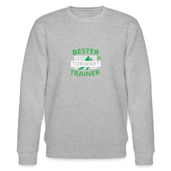 Bester Torwart Trainer Fußball Verein Team Sport - Stanley/Stella Unisex Bio-Sweatshirt CHANGER  - Grau meliert - Vorne - Nik (191cm) & Marisol (170cm)
