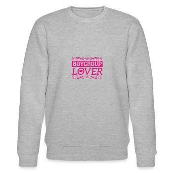 Boygroup Boy Band Fan Lover Groupie Geschenk - Stanley/Stella Unisex Bio-Sweatshirt CHANGER  - Grau meliert - Vorne - Nik (191cm) & Marisol (170cm)