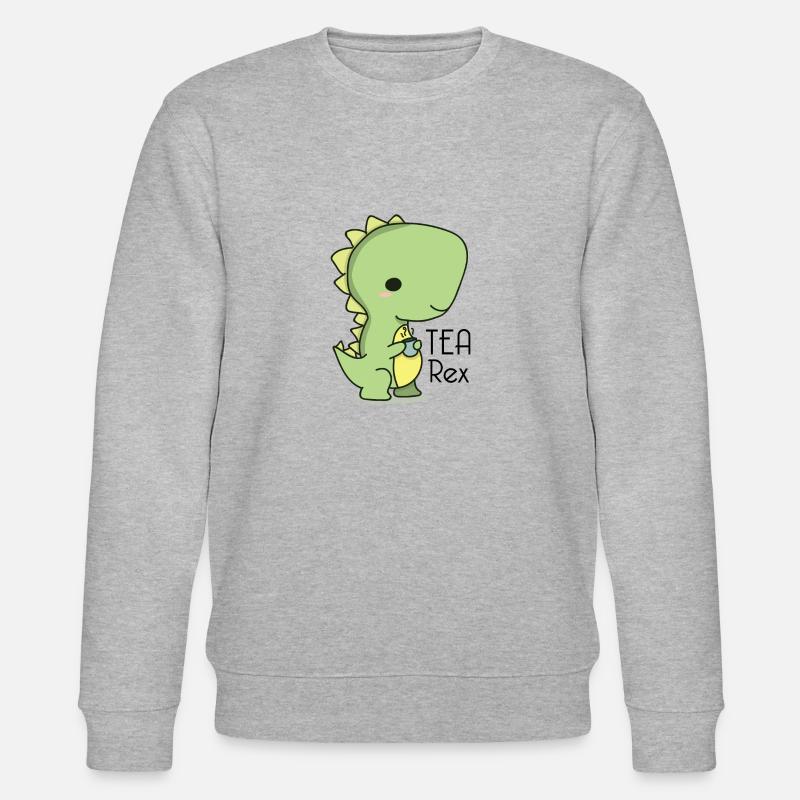 tea rex design - Sweat bio CHANGER Stanley/Stella Unisexe - gris chiné