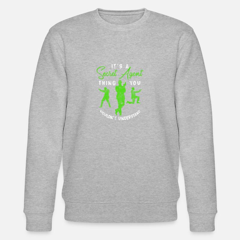 Geheimagent - Stanley/Stella Unisex Bio-Sweatshirt CHANGER  - Grau meliert