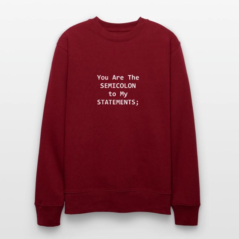 Programmierer Semikolion Computer Science Geschenk Stanley/Stella Unisex Bio-Sweatshirt CHANGER 