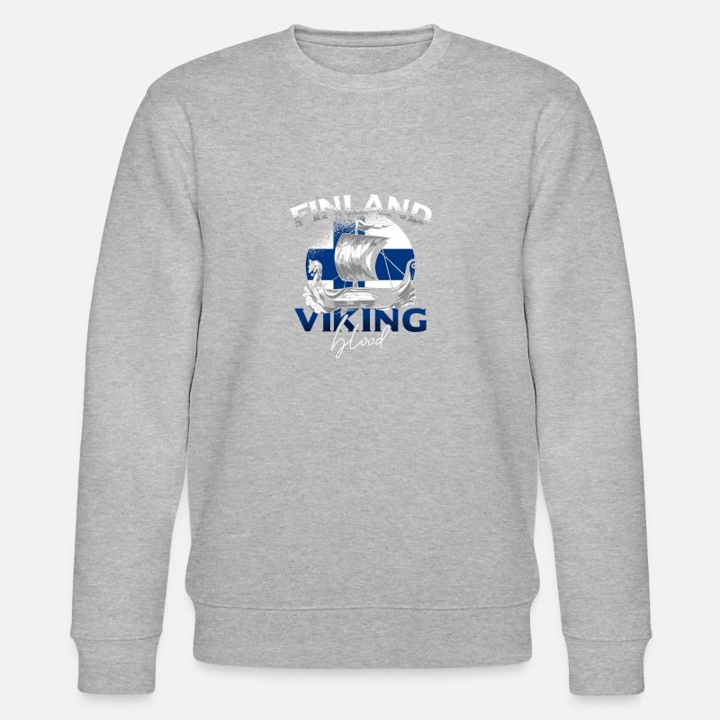 Finnland Wikinger Land - Stanley/Stella Unisex Bio-Sweatshirt CHANGER  - Grau meliert