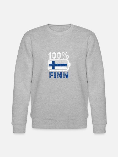 Finland Finnish battery - Stanley/Stella CHANGER Unisex Organic Sweatshirt - heather grey
