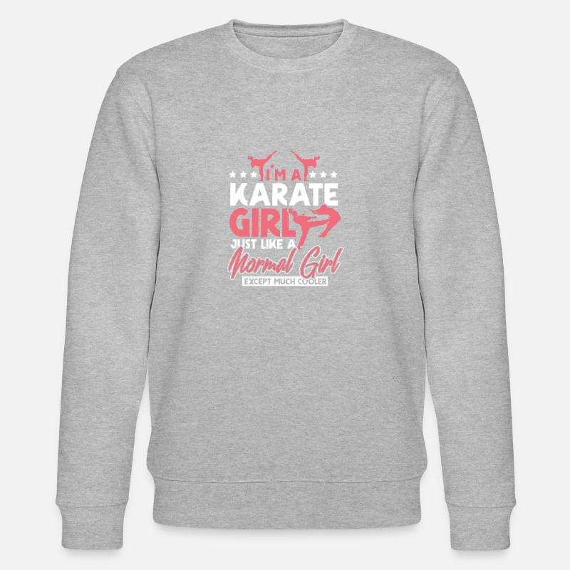 Karate Mädchen - Stanley/Stella Unisex Bio-Sweatshirt CHANGER  - Grau meliert