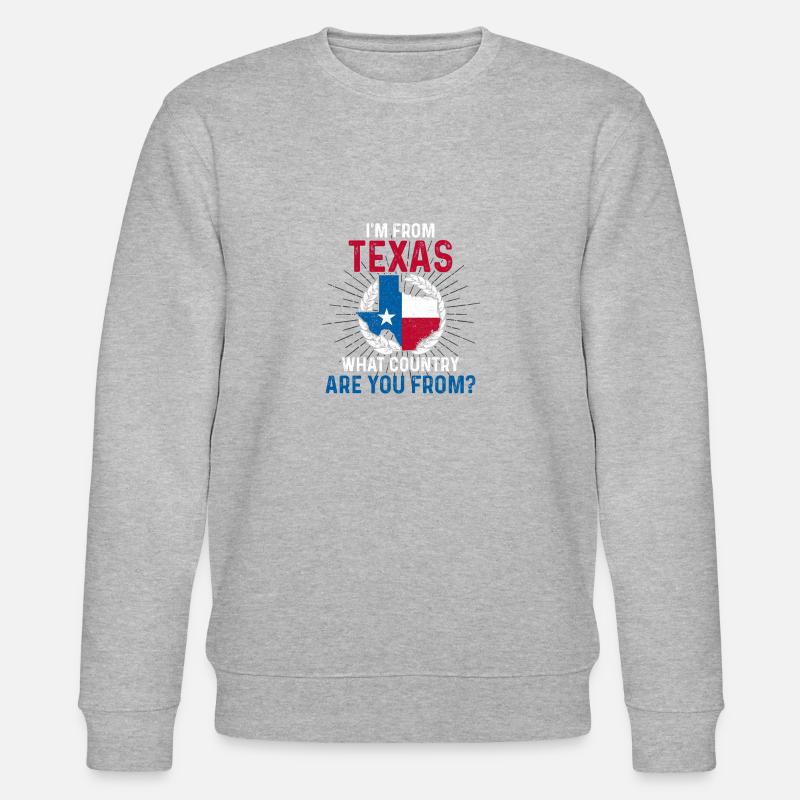 Texas Amerika - Stanley/Stella Unisex Bio-Sweatshirt CHANGER  - Grau meliert