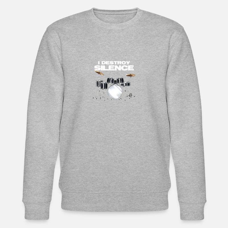 Drums Drummer Drumsticks - Stanley/Stella CHANGER Unisex Organic Sweatshirt - heather grey