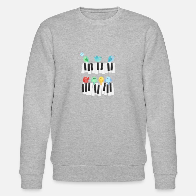 Oiseau piano - Sweat bio CHANGER Stanley/Stella Unisexe - gris chiné