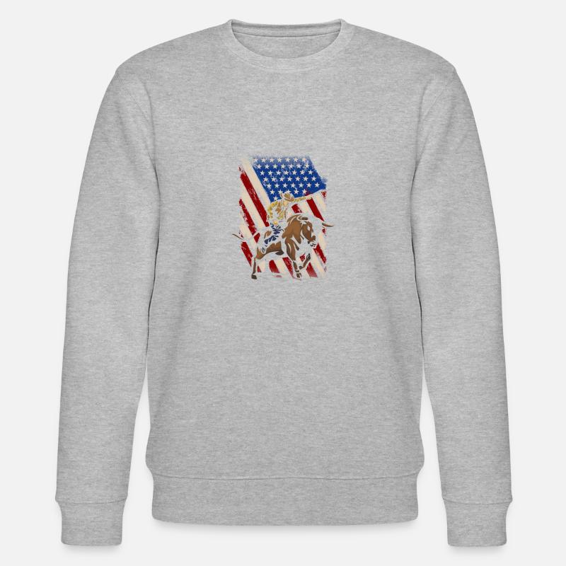 Cowboy Amerika - Stanley/Stella Unisex Bio-Sweatshirt CHANGER  - Grau meliert