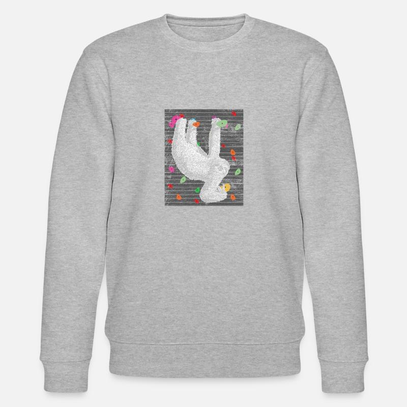 Klettern Faultier Natur - Stanley/Stella Unisex Bio-Sweatshirt CHANGER  - Grau meliert