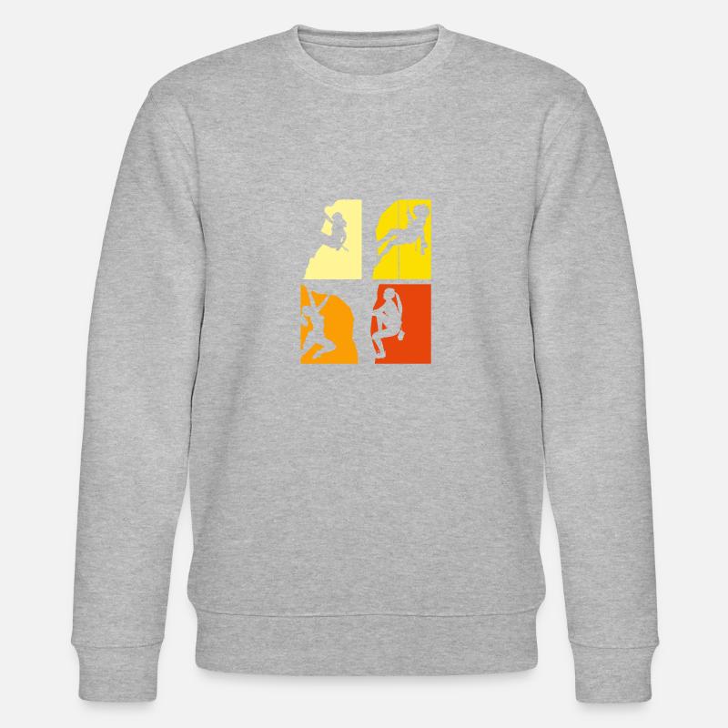 Klettern Kletterer - Stanley/Stella Unisex Bio-Sweatshirt CHANGER  - Grau meliert