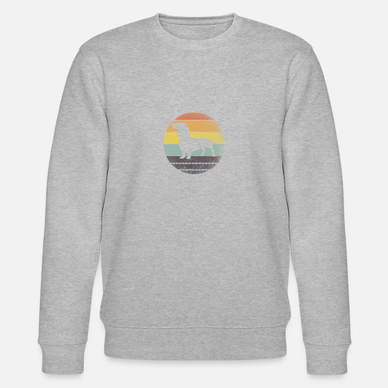 Retro Dackel - Stanley/Stella Unisex Bio-Sweatshirt CHANGER  - Grau meliert