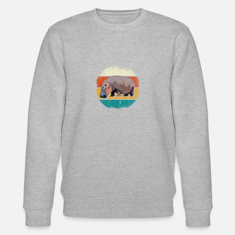 Hippopotame - Sweat bio CHANGER Stanley/Stella Unisexe - gris chiné