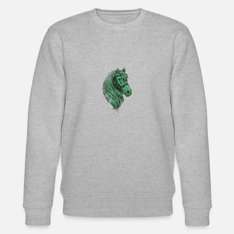 Pferd - Stanley/Stella Unisex Bio-Sweatshirt CHANGER  - Grau meliert