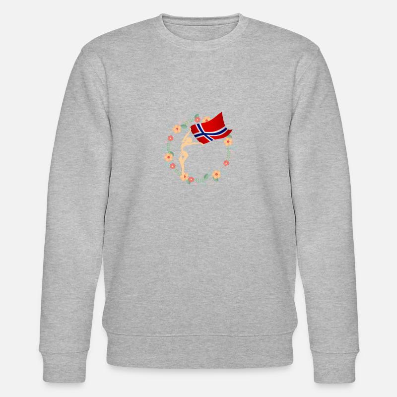 Norwegen Wikinger Norweger - Stanley/Stella Unisex Bio-Sweatshirt CHANGER  - Grau meliert