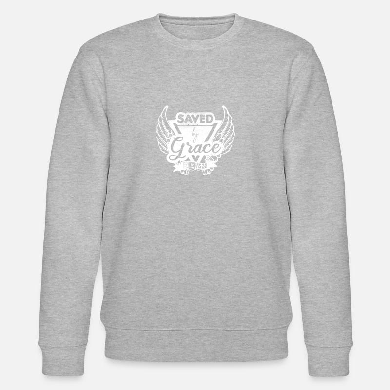 Saved by Grace - Stanley/Stella Unisex Bio-Sweatshirt CHANGER  - Grau meliert