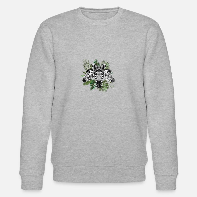 Zebra Pony Geschenk - Stanley/Stella Unisex Bio-Sweatshirt CHANGER - Grau meliert