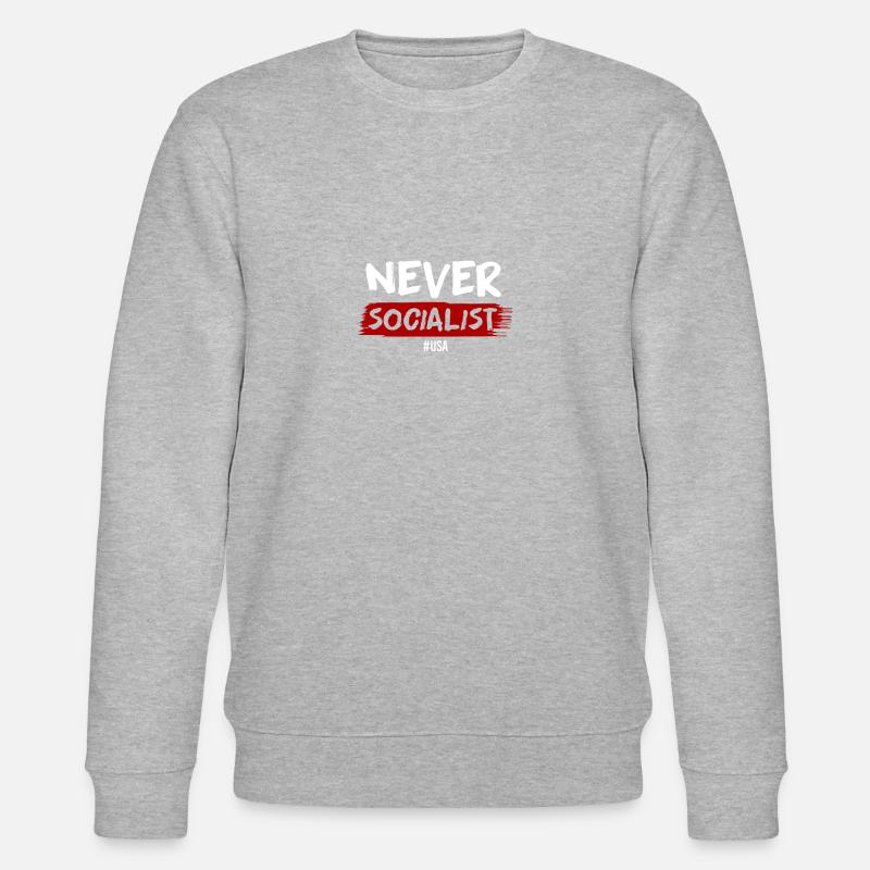 Antisozialismus - Stanley/Stella Unisex Bio-Sweatshirt CHANGER  - Grau meliert