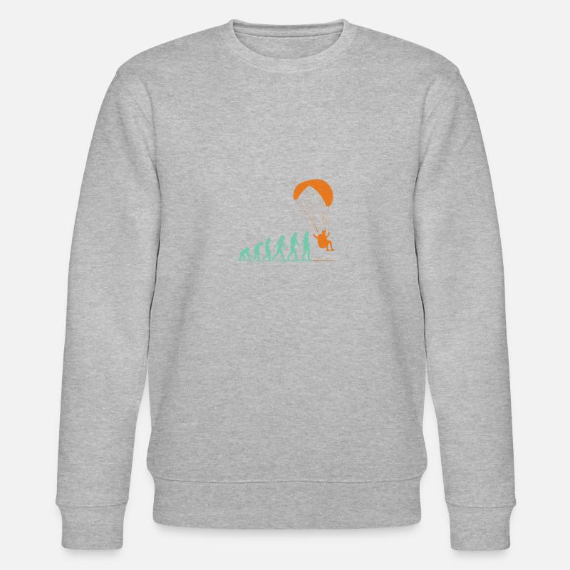 Paragleiten Gleitschirm Geschenk - Stanley/Stella Unisex Bio-Sweatshirt CHANGER  - Grau meliert