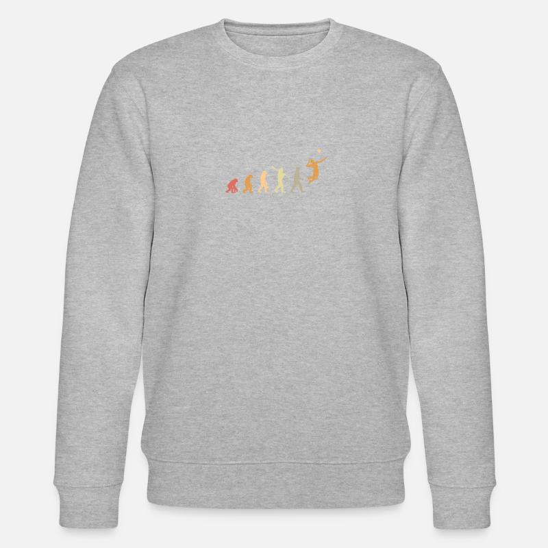 Volleyballer Evolution Geschenk - Stanley/Stella Unisex Bio-Sweatshirt CHANGER  - Grau meliert