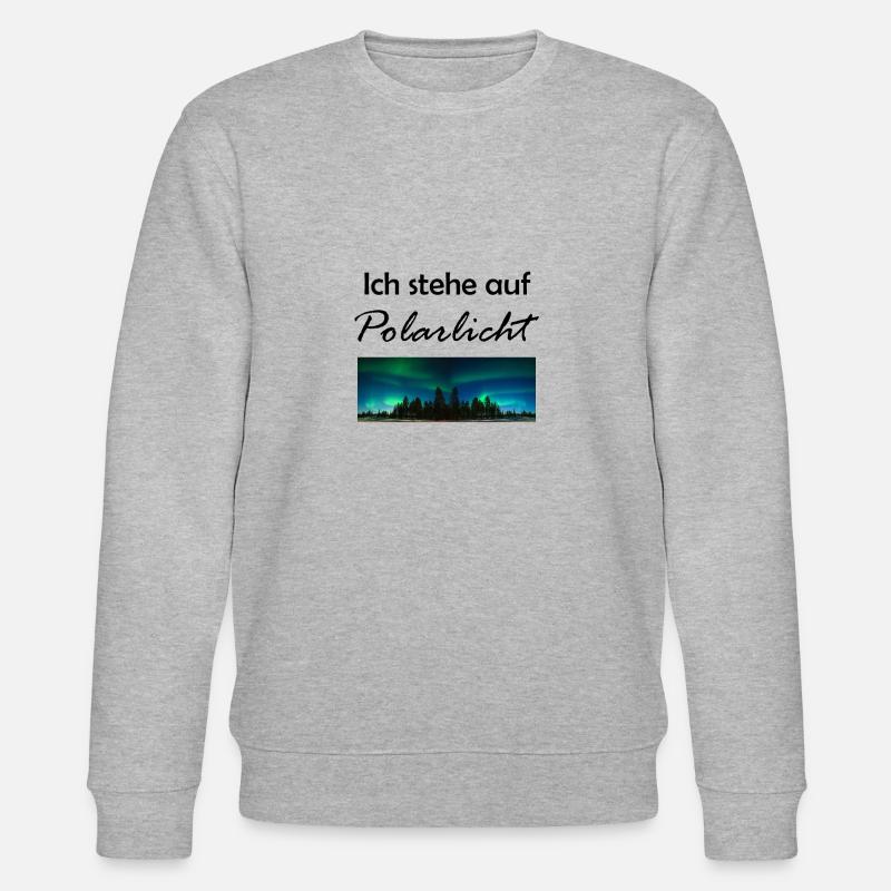 Polarlicht Geschenk Idee schwarz - Stanley/Stella Unisex Bio-Sweatshirt CHANGER  - Grau meliert