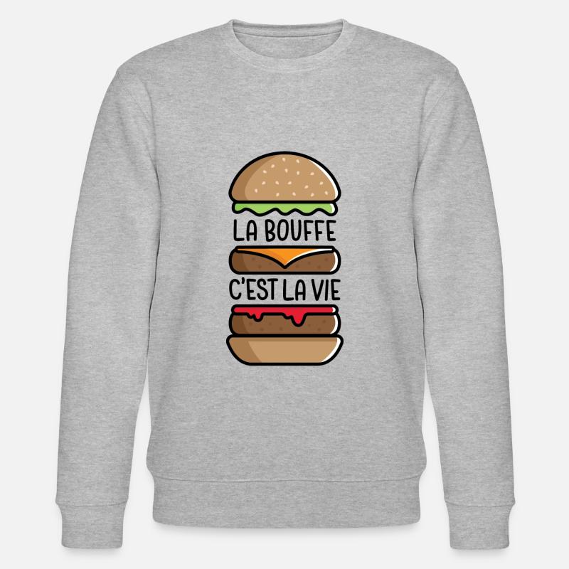 La Bouffe c'est la Vie - Sweat bio CHANGER Stanley/Stella Unisexe - gris chiné