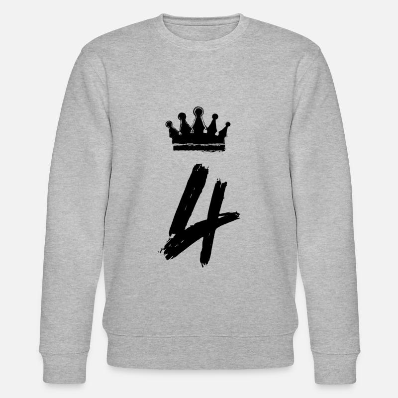 Couronne à 4 chiffres - Sweat bio CHANGER Stanley/Stella Unisexe - gris chiné