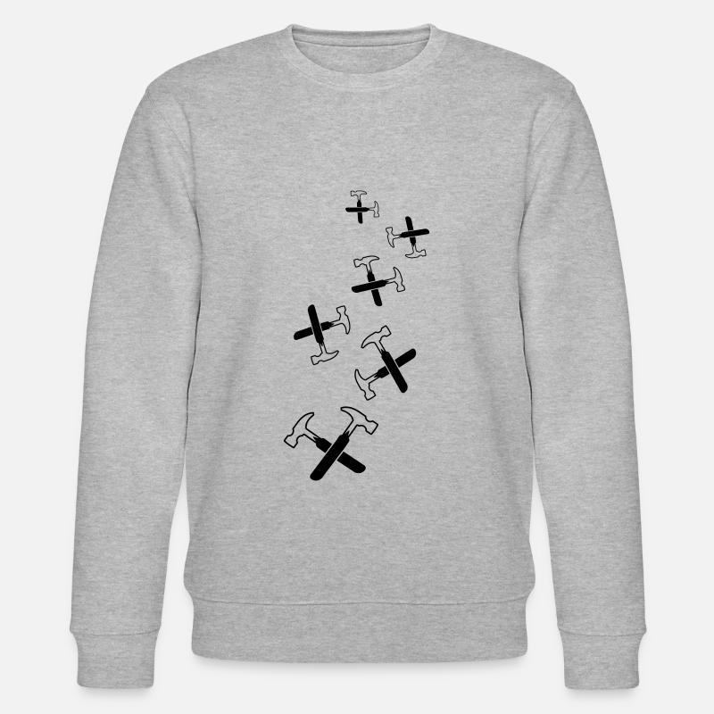 Hammer Symbol - Stanley/Stella Unisex Bio-Sweatshirt CHANGER  - Grau meliert