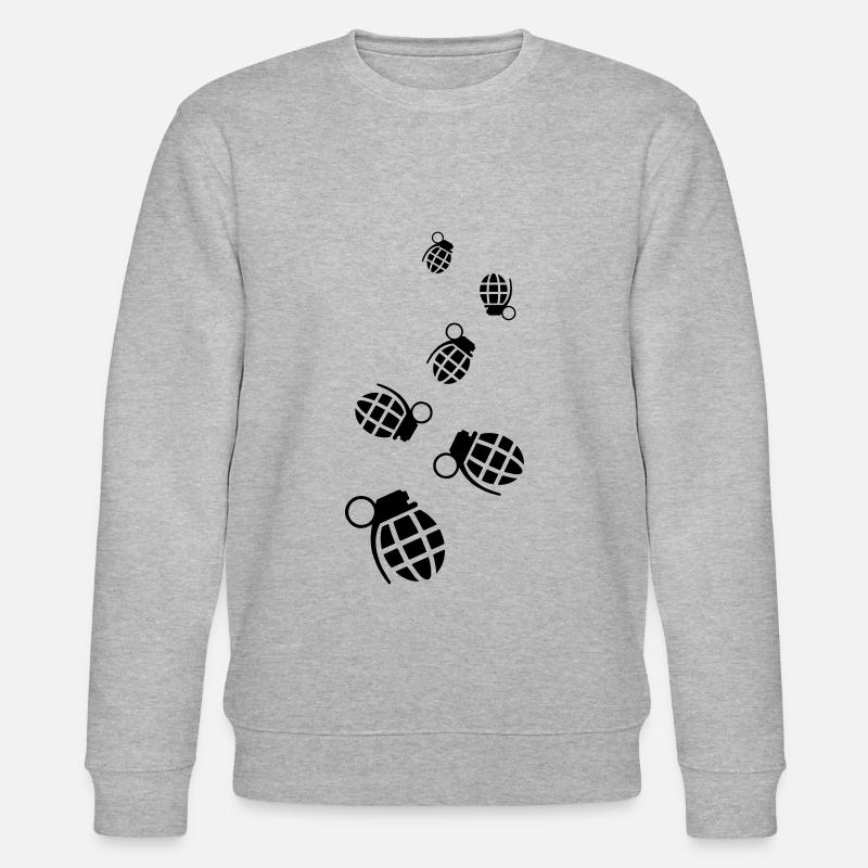 Granate waffe icon - Stanley/Stella Unisex Bio-Sweatshirt CHANGER  - Grau meliert