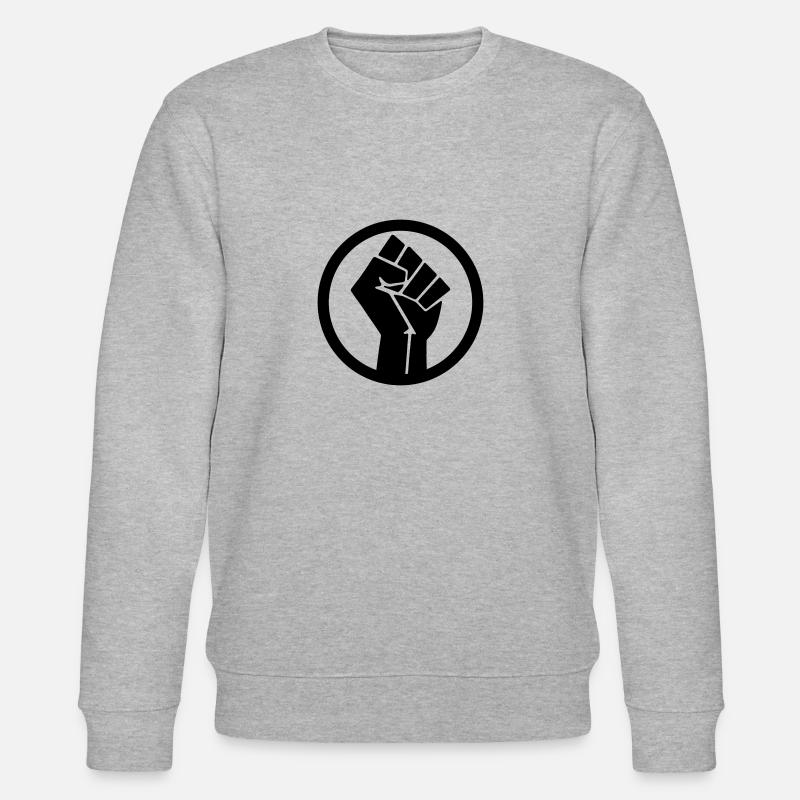 Power Fist - BLM - Stanley/Stella Unisex Bio-Sweatshirt CHANGER  - Grau meliert