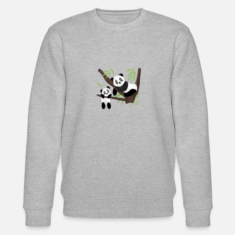 Panda - Stanley/Stella Unisex Bio-Sweatshirt CHANGER  - Grau meliert