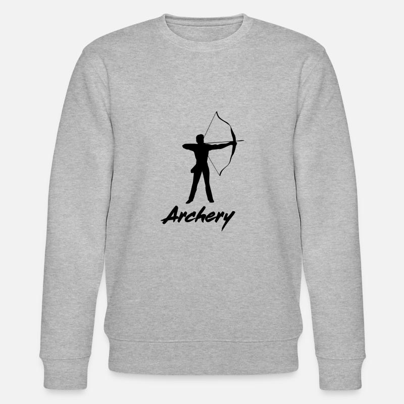 Bogenschütze Bogenschießen Geschenk - Stanley/Stella Unisex Bio-Sweatshirt CHANGER  - Grau meliert