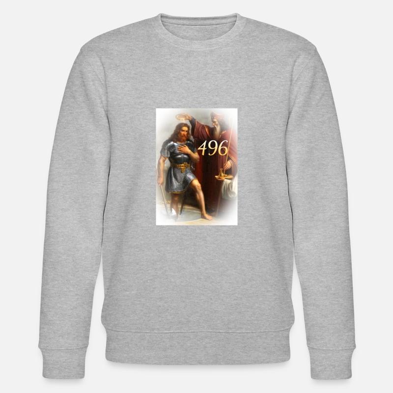 Batême de Clovis 496 - Sweat bio CHANGER Stanley/Stella Unisexe - gris chiné