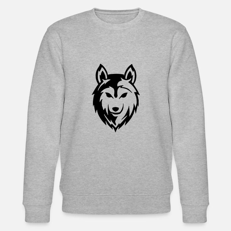 Der Wolf - Stanley/Stella Unisex Bio-Sweatshirt CHANGER  - Grau meliert