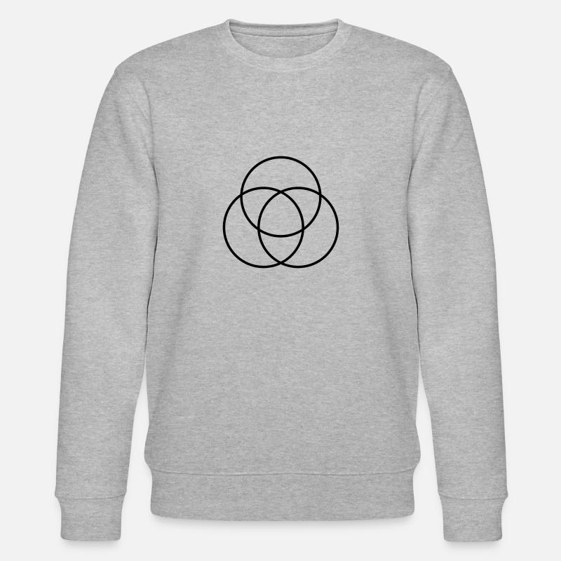 Trois cercles graphique DICK - Sweat bio CHANGER Stanley/Stella Unisexe - gris chiné