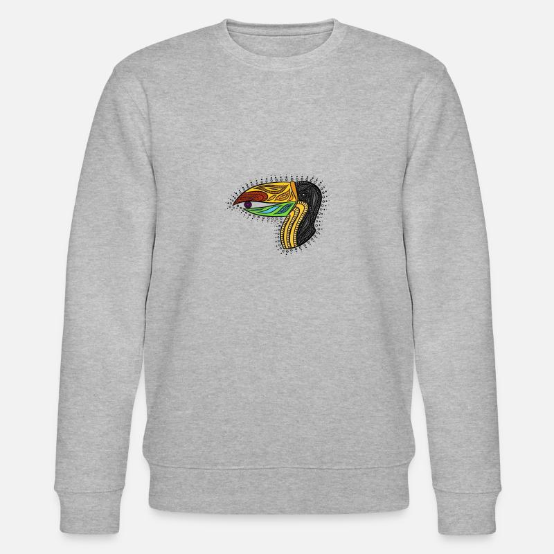 Mandala Tucan colour - Stanley/Stella Unisex Bio-Sweatshirt CHANGER  - Grau meliert