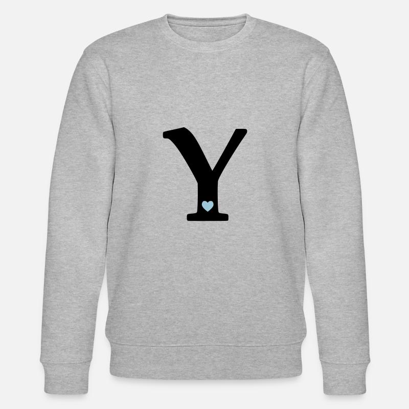 Buchstabe Y Anfangsbuchstabe - Stanley/Stella Unisex Bio-Sweatshirt CHANGER  - Grau meliert