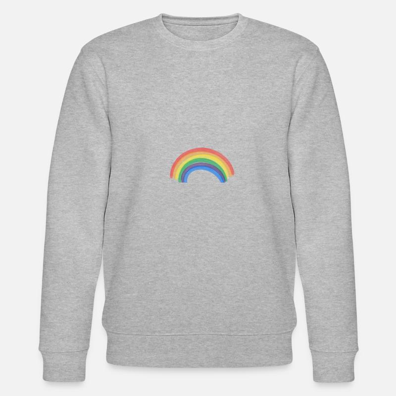 Regenbogen Illustration - Stanley/Stella Unisex Bio-Sweatshirt CHANGER  - Grau meliert