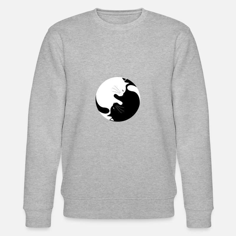 Yin et Yang avec chats - Sweat bio CHANGER Stanley/Stella Unisexe - gris chiné