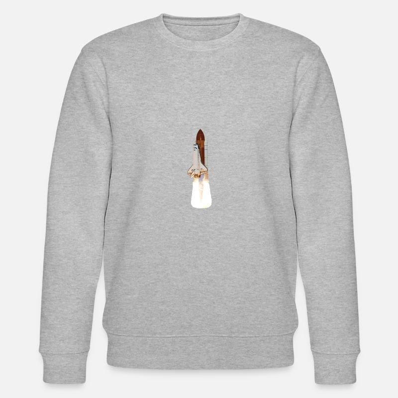 Space Shuttle Launch - Stanley/Stella Unisex Bio-Sweatshirt CHANGER  - Grau meliert