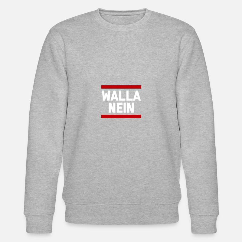 WALLA NEIN - Stanley/Stella Unisex Bio-Sweatshirt CHANGER  - Grau meliert