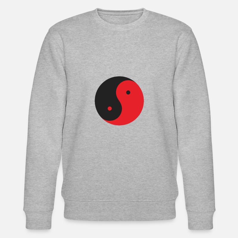 Yinyang schwarz rot - Stanley/Stella Unisex Bio-Sweatshirt CHANGER  - Grau meliert